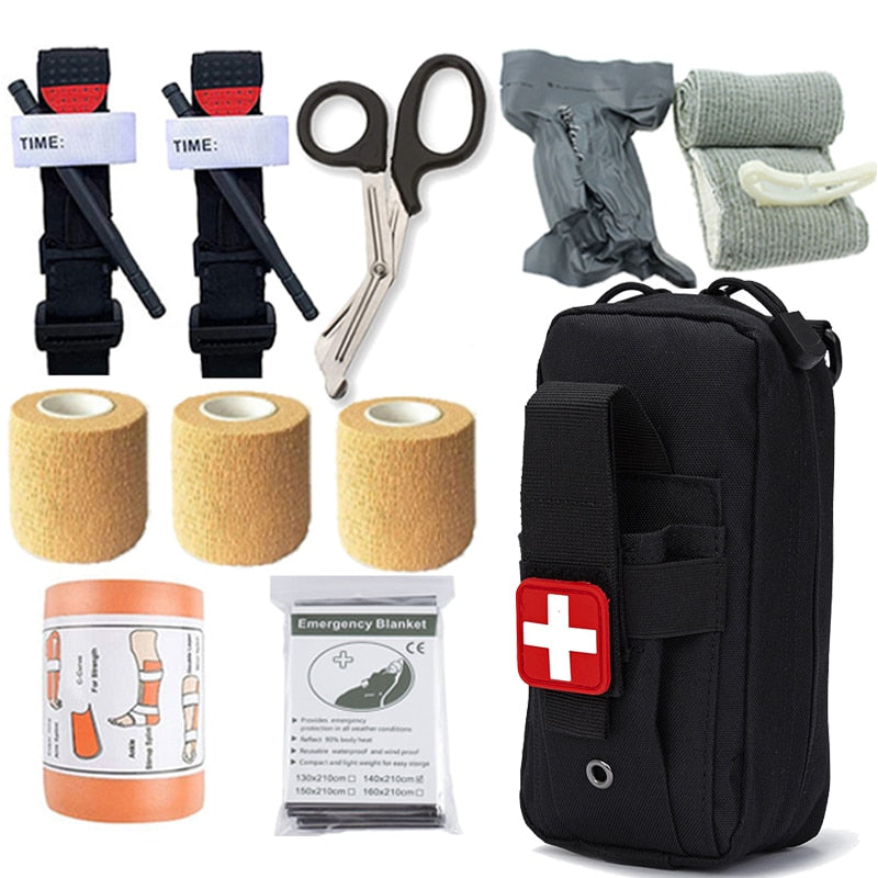 Tactical Survival First Aid Kit Molle Outdoor Gear Emergency Kits Trauma Bag Camping