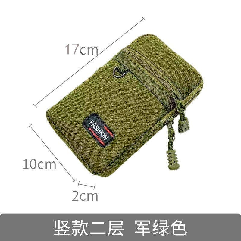 Nylon Tactical Bag Outdoor Molle Military Waist Cycling Men Phone Pouch Camping Hunting