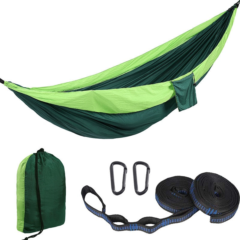 Color Matching Hammock Outdoor Camping Ultra Light Portable Hammock for Double Person Swing