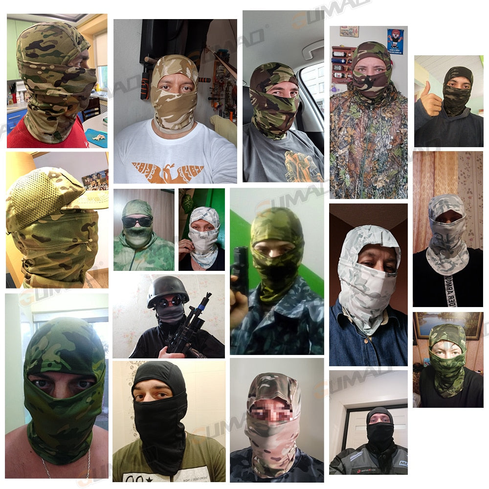 Camouflage Balaclava Full Face Scarf Mask Hiking Cycling Hunting Army Bike Military Head Cover