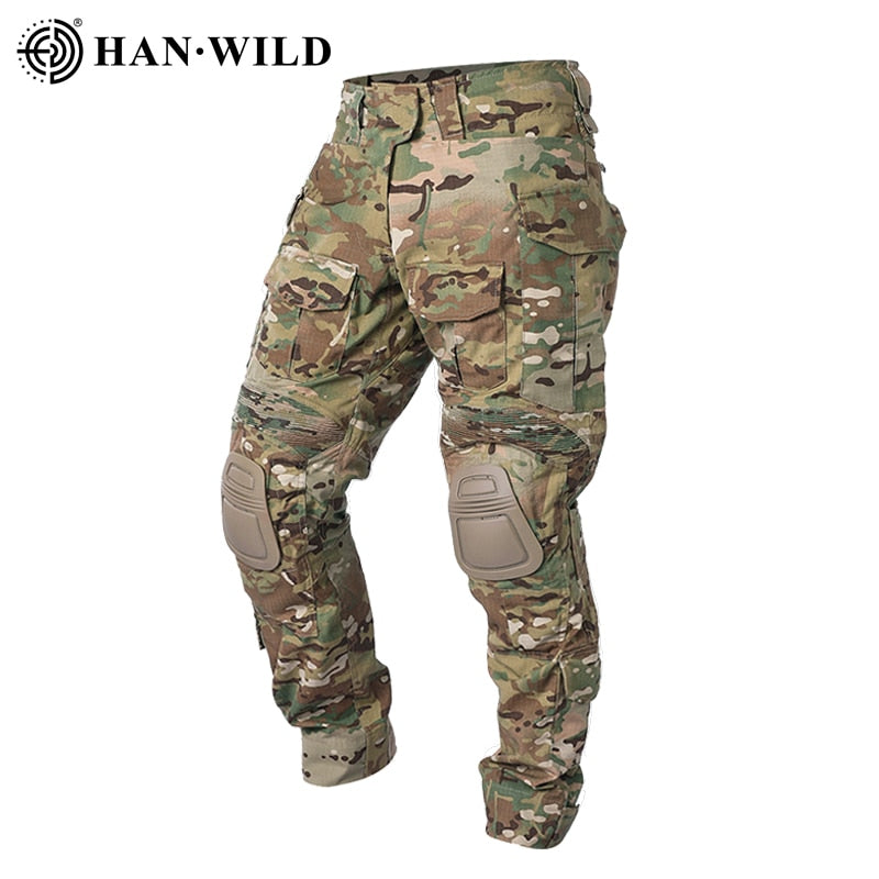 HAN WILD G3 Combat Shirt or Pants with Pads Airsoft Tactical Trouser MultiCam Hunting