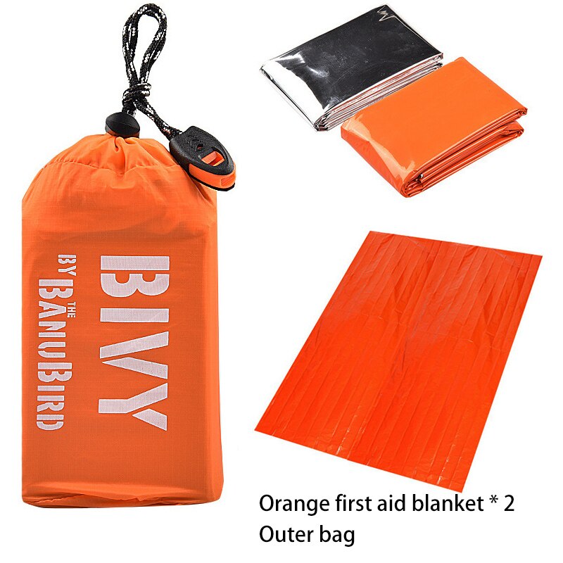 Outdoor Adventure Survival Tent Set 238g Portable Reflective Triangle PE Aluminum Film Warm