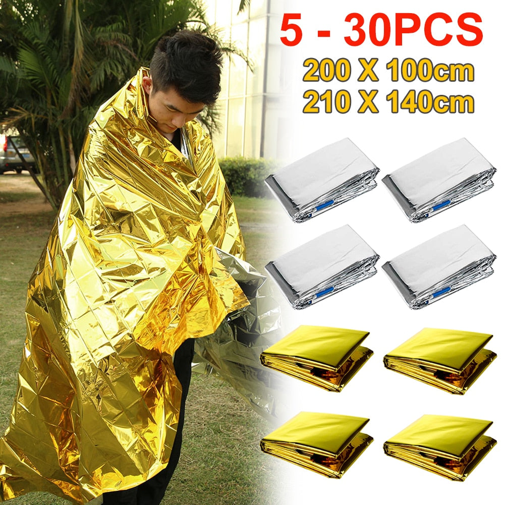 Outdoor Low Temperature Rescue First Aid Kit Insulation Blanket Sleeping Bag Campsite Keeping