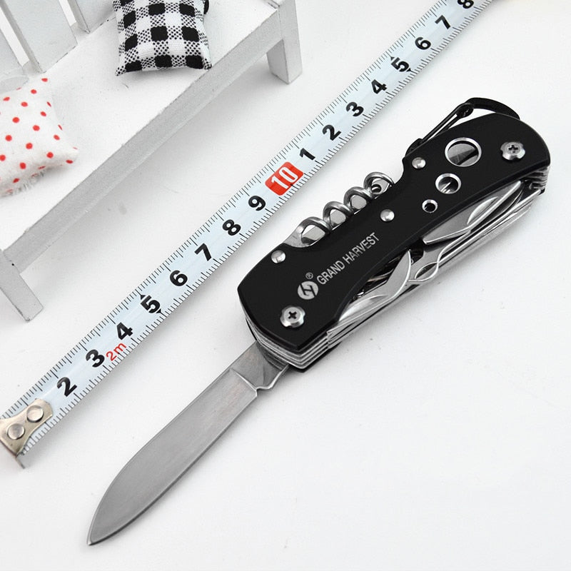 11 IN 1 Multi Tool Swiss Knife Fold Army Edc Gear Knife Survive Pocket Hunting Outdoor