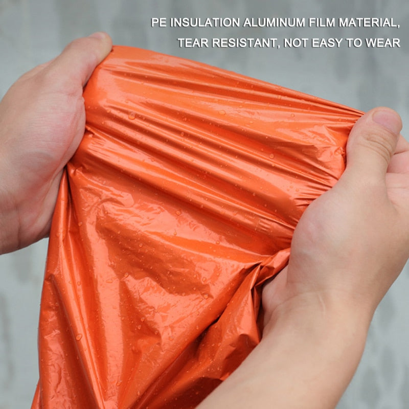 Waterproof Emergency Raincoat Aluminum Film Poncho Cold Insulation Rainwear Blankets