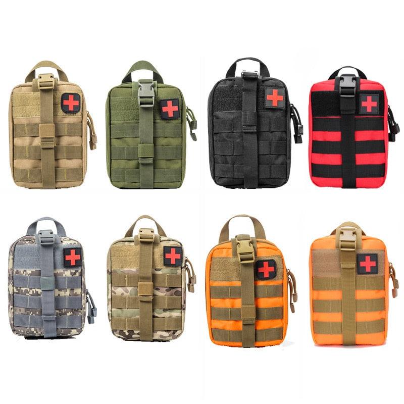 Outdoor First Aid Kit Tactical Molle Medical Bag Military EDC Waist Pack Hunting Camping Bag