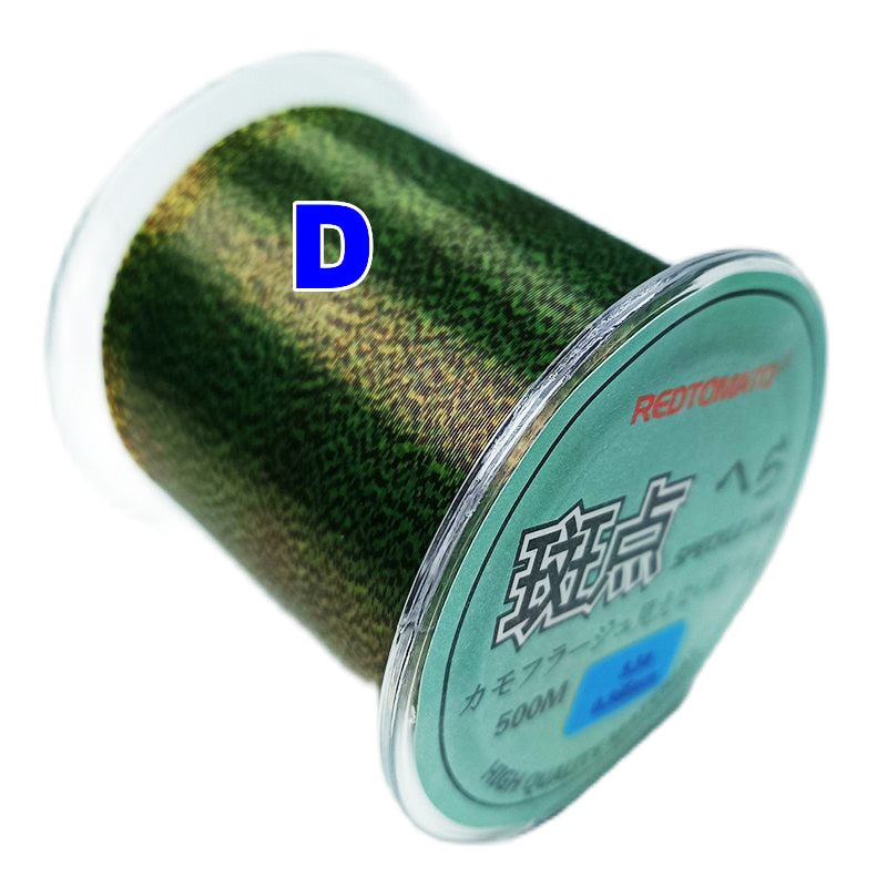 500m Invisible Fishing line Speckle Carp Fishing 3D spoted Sinking  Thread Fishing Algae