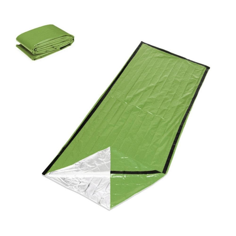 Camping Cold-proof Warm Sleeping Bag Thermal Waterproof 200*91cm Aluminum Film Outdoor