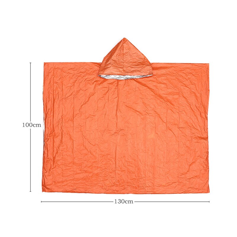 Emergency Waterproof Raincoat Aluminum Film Poncho Cold Insulation Rainwear Blankets