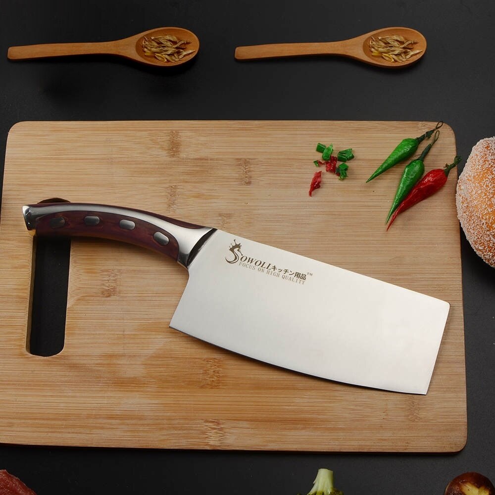 7 inch Chef Knife 4Cr13 Chinese Kitchen Knives Meat Fish Vegetables Slicing Knife Super