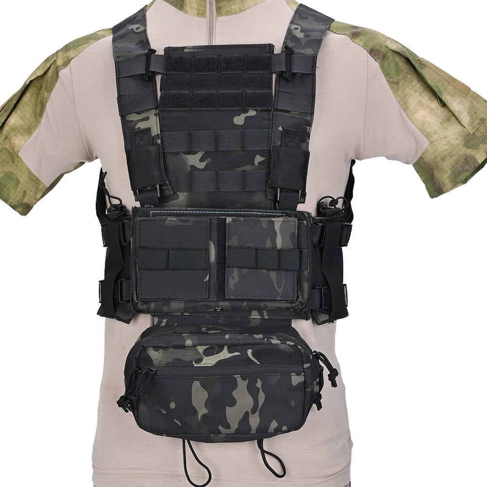 Tactical MK3 Chest Rig Micro Chassis SACK Pouch H Harness M4 AK Magazine Insert Airsoft