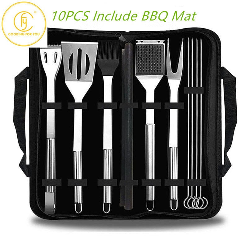 BBQ Tools Set Barbecue Utensil AccessoriesThermometer Barbeque Grilling Outdoor Gril Tools