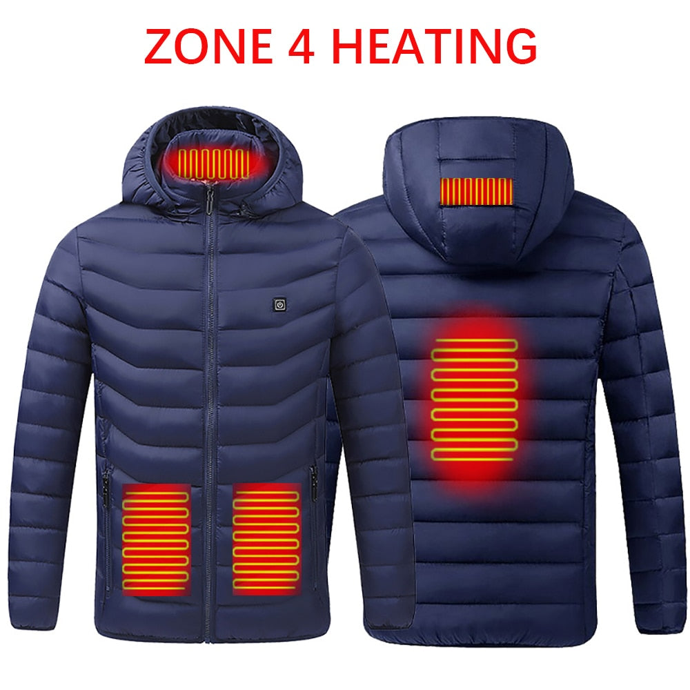 11 Areas Heated Jacket USB Men's Women's Winter Outdoor Electric Heating Jackets