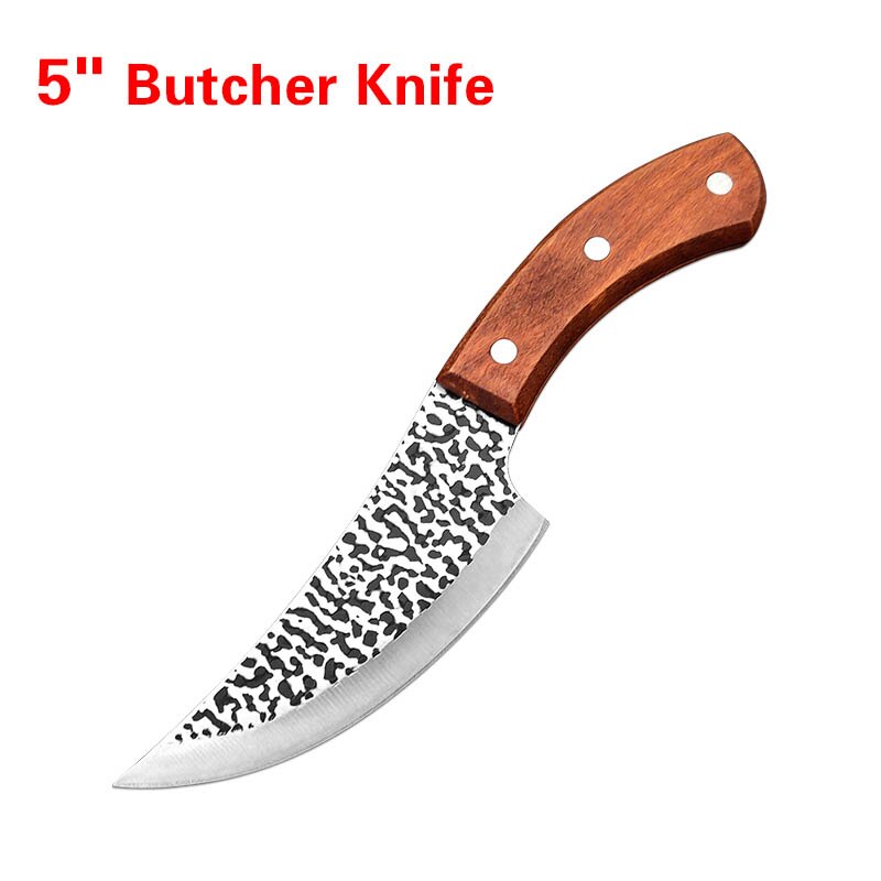 5CR15 Damascus Kitchen Hunting Knife Stainless Steel Boning Meat Cleaver Outdoor