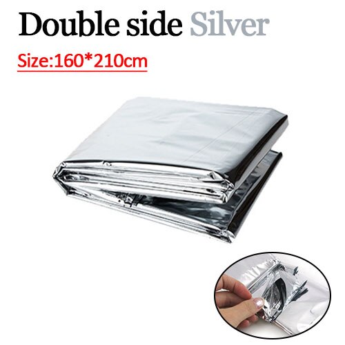 Folding Emergency Blanket Outdoor Survival Rescue Foil Thermal Windproof Keep Warm