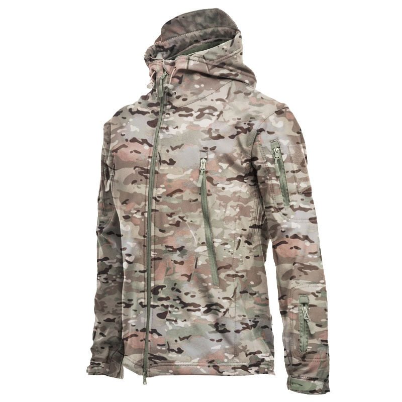 Military Fleece Multicam Men SoftShell Tactical Waterproof Camping Case Field Jacket Army Combat