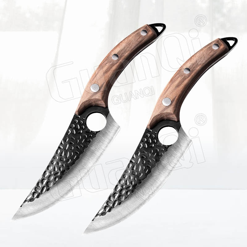 Fish Filleting Knife Stainless Steel Boning Handmade Kitchen Meat Cleaver Camping Cutter Chef Knives