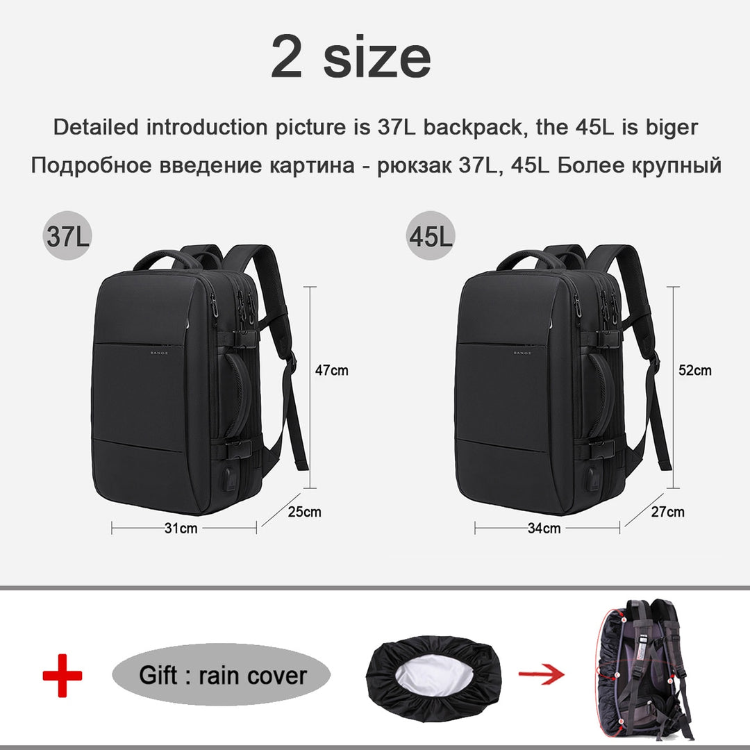 Laptop Backpack Large Waterproof School USB Charging Men Business Travel Backpack Man