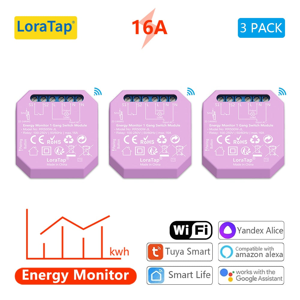 LoraTap Tuya Smart Life Wifi Switch Relay Breaker Module Automation Lighting Google Home Alexa Echo