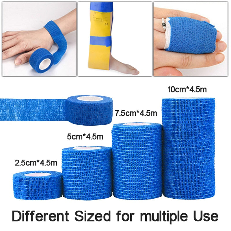 Waterproof Self-Adhesive Elastic Bandage Treatment Gauze Wrap Emergency Muscle Tape