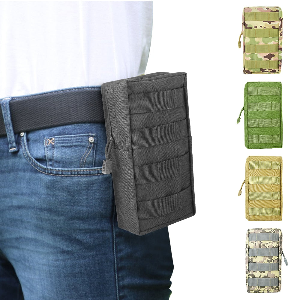 Men Tactical Molle Pouch Nylon Belt Waist Pack Bag Combat Military Vest EDC Gadget Hunting Pouch Camping