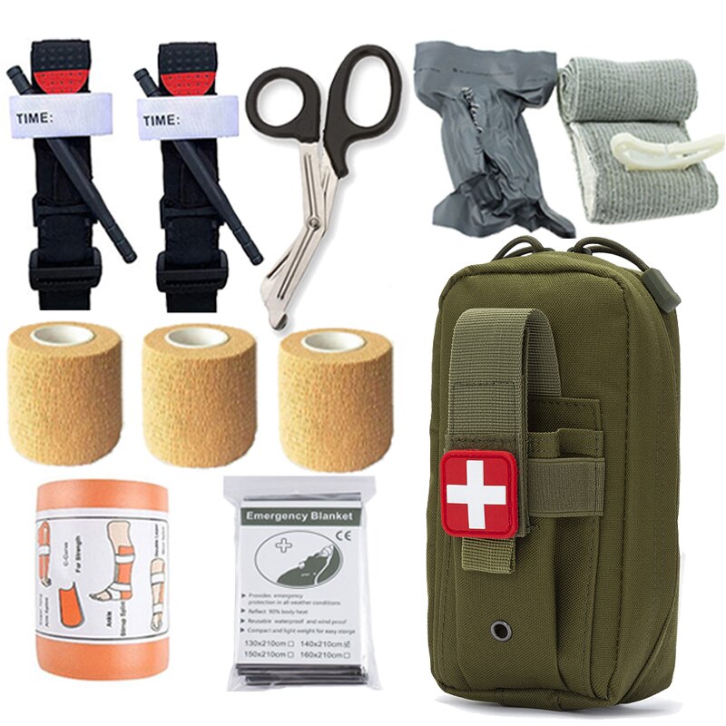 Tactical Survival First Aid Kit Molle Outdoor Gear Emergency Kits Trauma Bag Camping