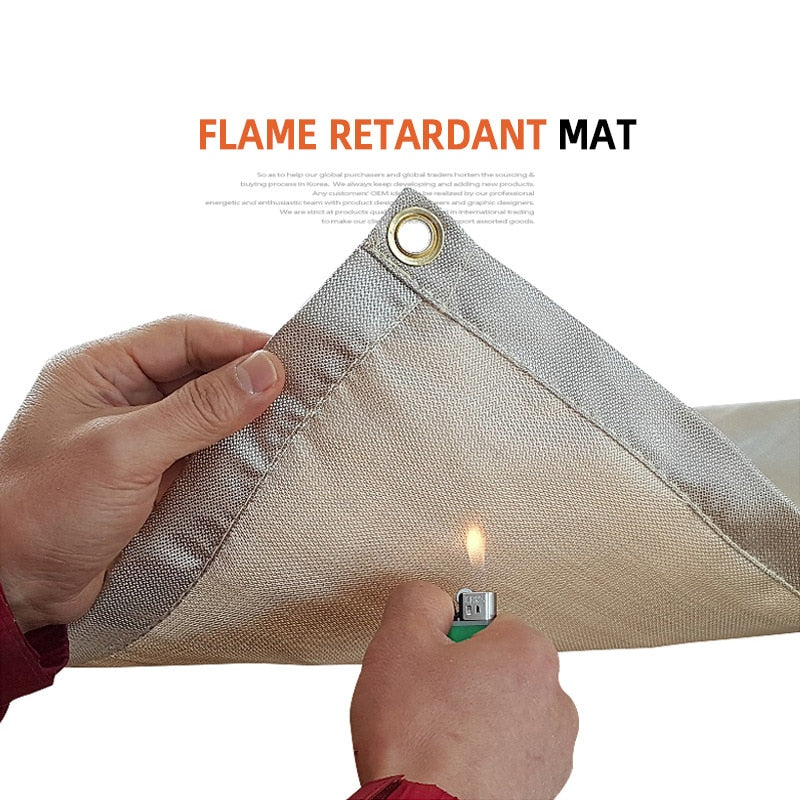 Fireproof Cloth Flame Retardant Insulation Mat Blanket Glass Coated Heat Insulation Pad