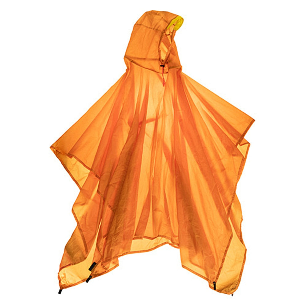 Adult Universal Raincoat Fahion Ultralight Hoodie Rain Ponchos Sun Shelter Silicone Outdoor