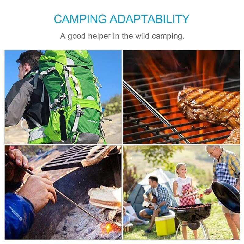 New Retractable Blow Fire Tube Outdoor Camping Portable Mouth Blowpipe Foldable Outdoor Camping