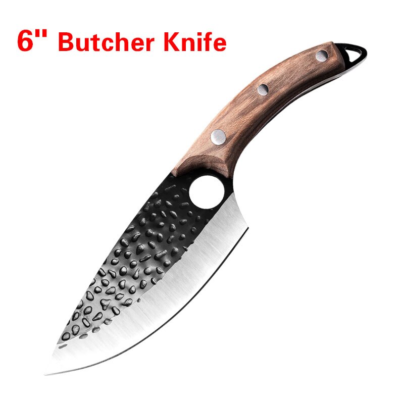 5CR15 Damascus Kitchen Hunting Knife Stainless Steel Boning Meat Cleaver Outdoor