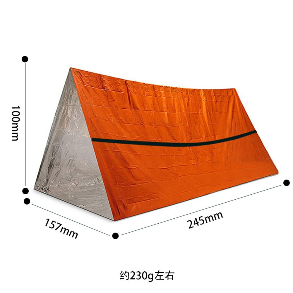 Easy To Carry Sleeping Bag Aluminum Film Tent Cold-proof Picnic Mat Sleeping Survival Warmth