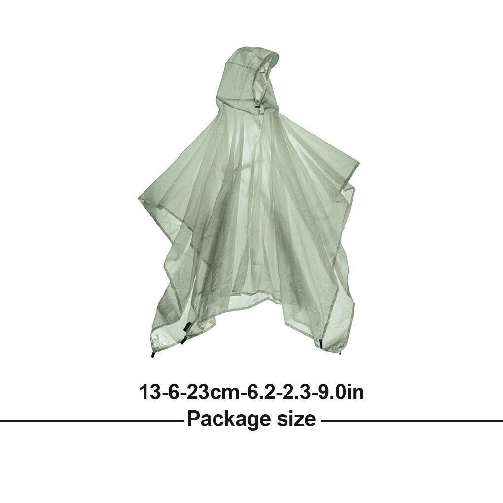 Adult Universal Raincoat Fahion Ultralight Hoodie Rain Ponchos Sun Shelter Silicone Outdoor