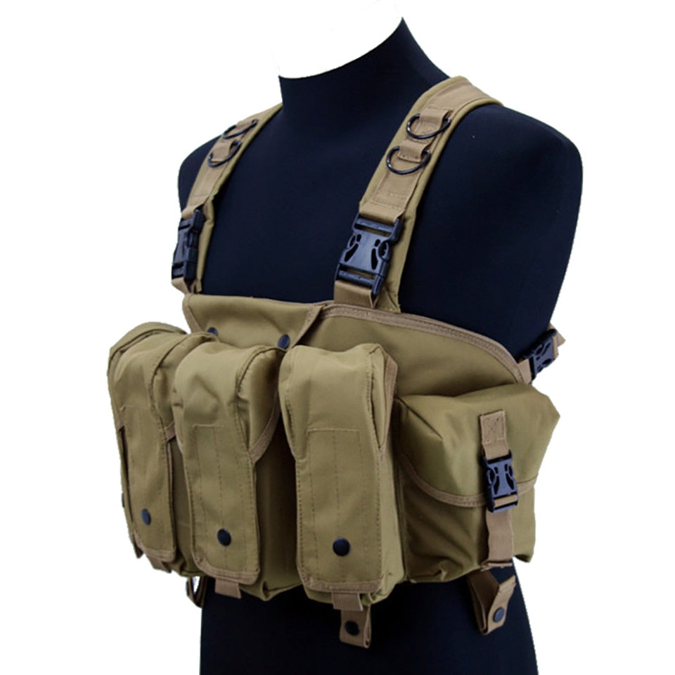 High Quality Outdoor Tactical Chest Rig Airsoft Hunting Vest Molle Pouch Simple Military