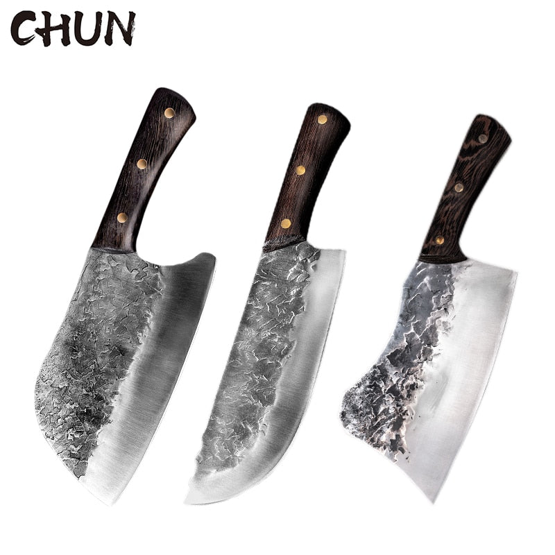 5CR15 Handmade Chopping Cleaver Butcher Knife High Carbon Steel Kitchen Chef Sets Forged