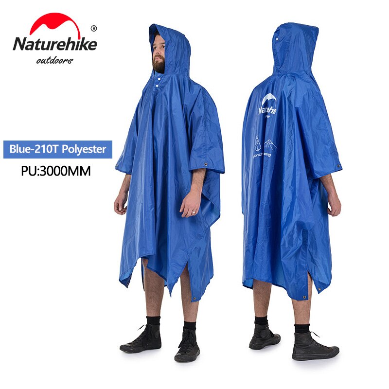 Naturehike Raincoat 3 in 1 Portable Rain Coats Outdoor Waterproof Ultralight Camping Mat Shelter