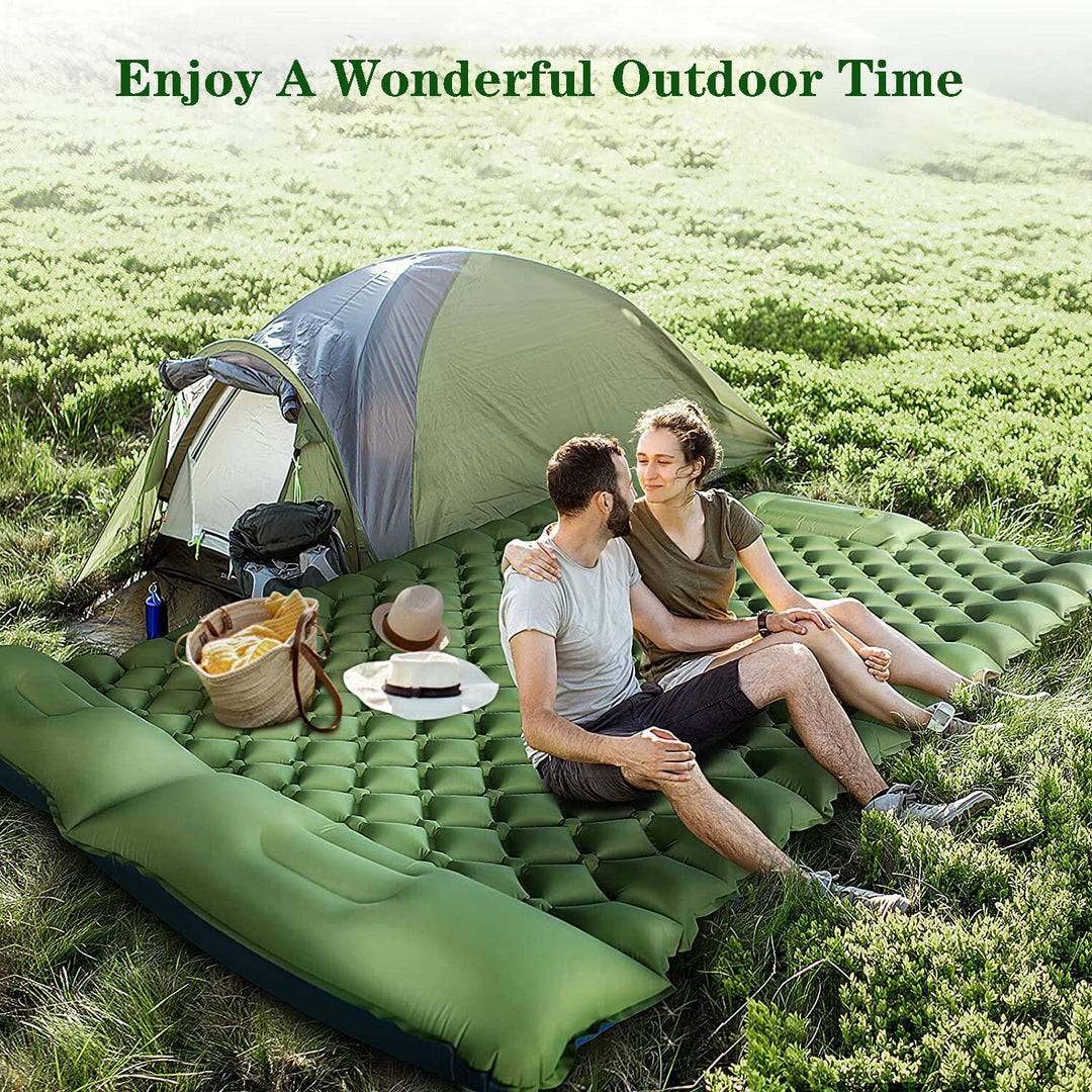 Outdoor Camping Sleeping Pad Air Matt Ultralight Inflatable Mattress Camp Bed Picnic Blanket