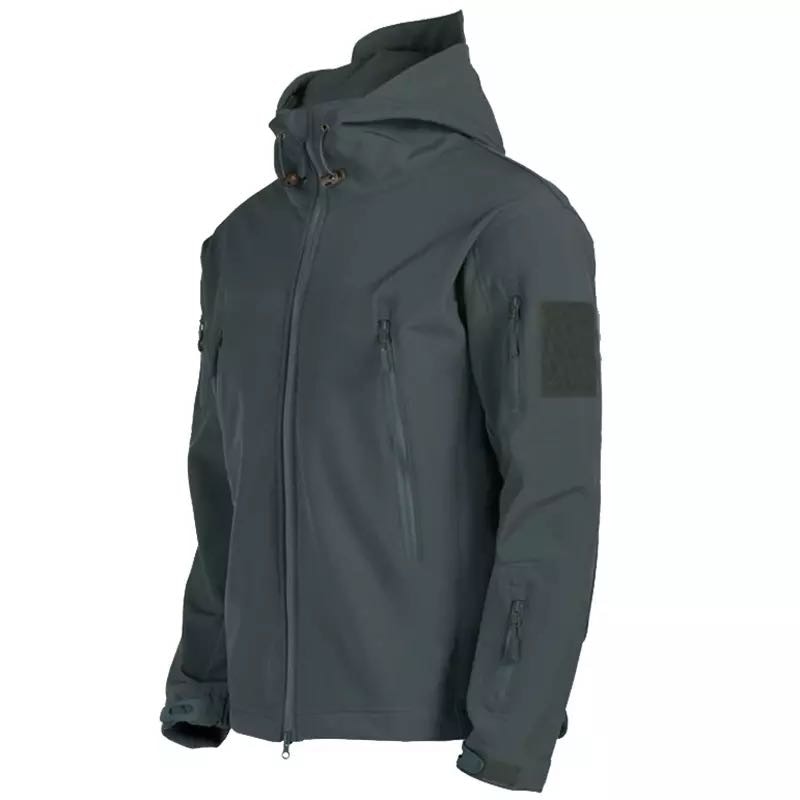 Men's Jacket Soft Shell Shark Skin Fleece Waterproof Windproof Windbreaker Tactical Coat