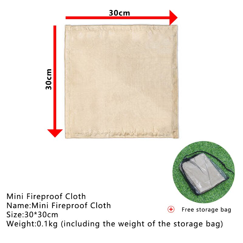 Camping Fireproof Cloth Flame Retardant Insulation Mat Blanket Glass Coated Heat