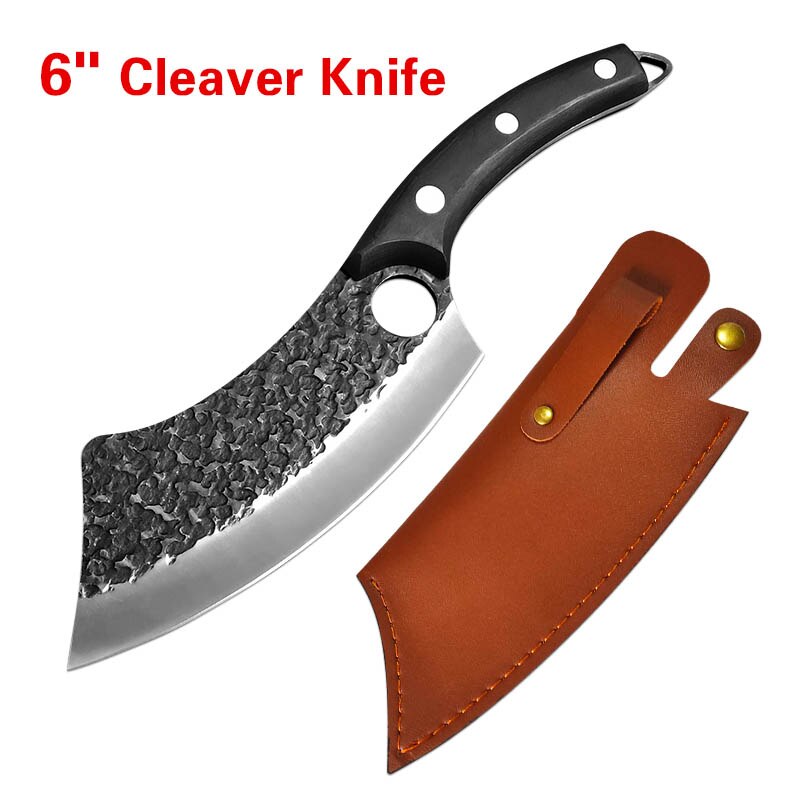 5CR15 Damascus Kitchen Hunting Knife Stainless Steel Boning Meat Cleaver Outdoor