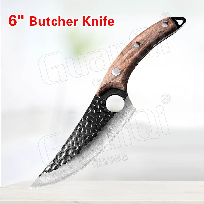 Fish Filleting Knife Stainless Steel Boning Handmade Kitchen Meat Cleaver Camping Cutter Chef Knives