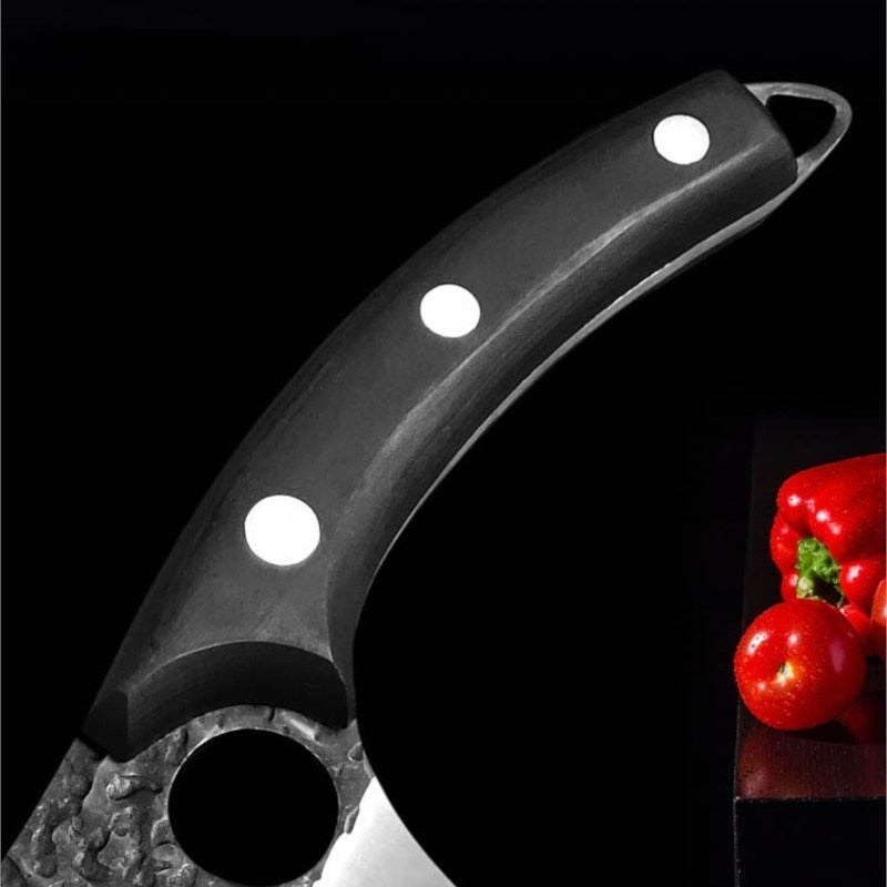 Chef Knife Forged Stainless Steel Butcher Outdoor Hunting Kitchen Meat Fishing