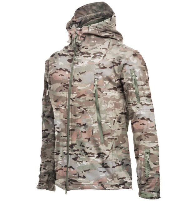 Men's Winter Waterproof Trekking Fish Hunting Hiking Camp Military Tactical Outdoor Hood Coat Army