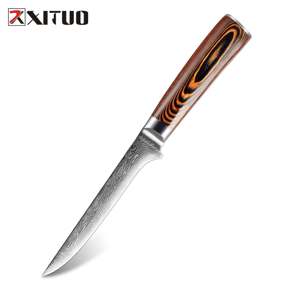 XITUO 1-4pcs kitchen knives set Japanese Damascus steel kitchen knife VG10 chef boning