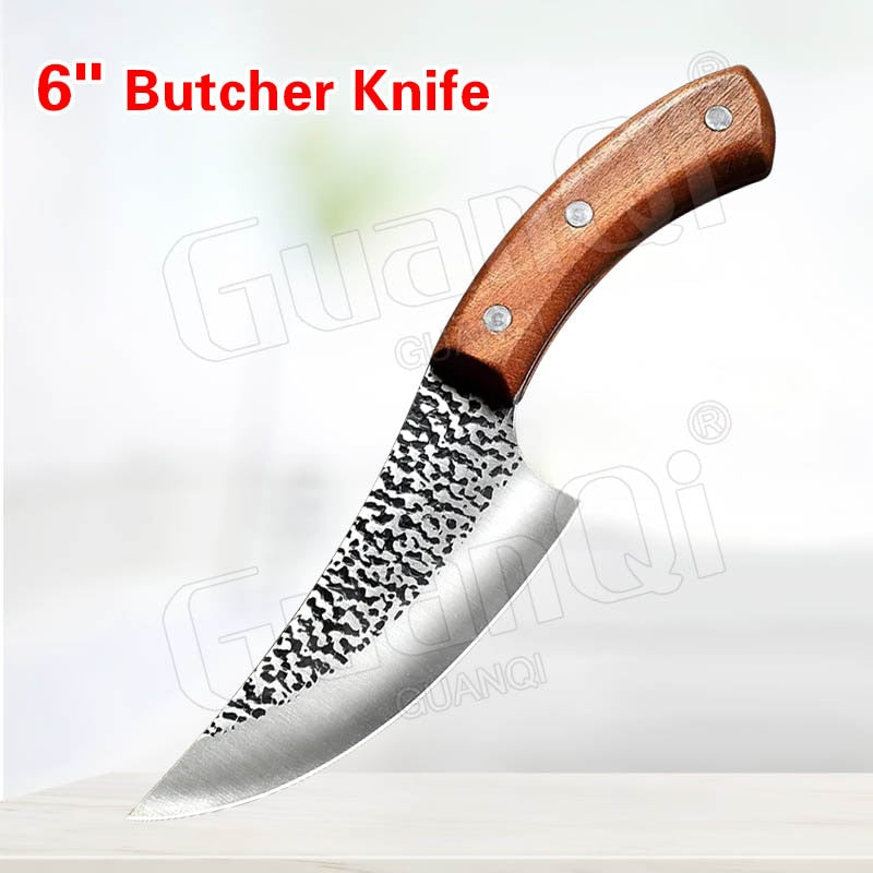 Fish Filleting Knife Stainless Steel Boning Handmade Kitchen Meat Cleaver Camping Cutter Chef Knives