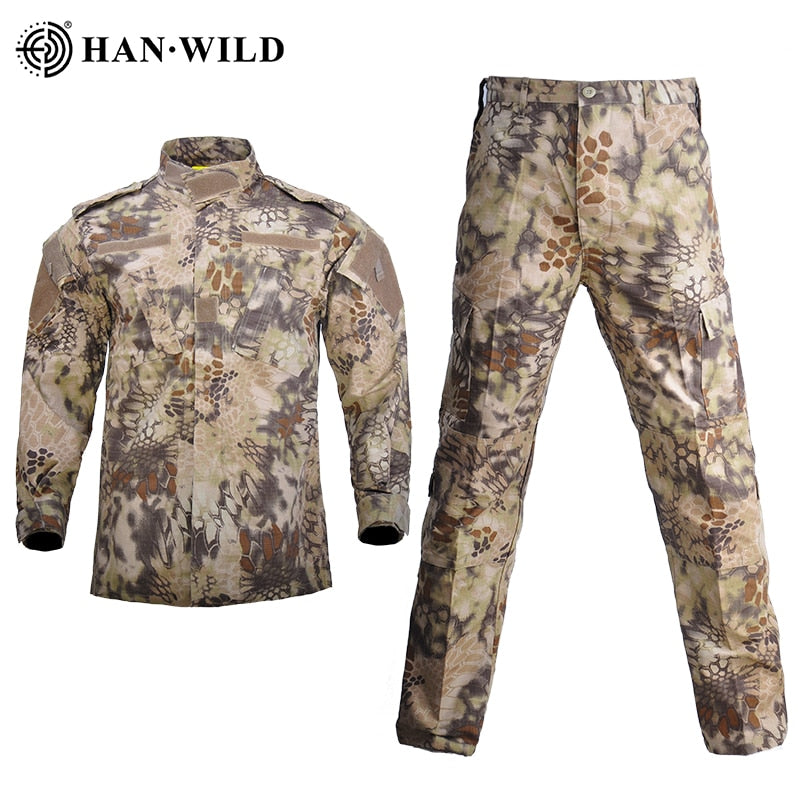 Military Uniform Tactical Airsoft Paintball Hunting Suit Men Clothing Outfit Combat Camouflage