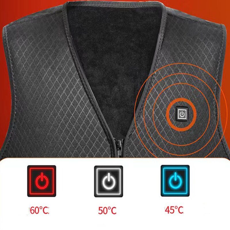 2022 USB Electric Jackets Heated Vest Winter Smart Heating Men Women Thermal