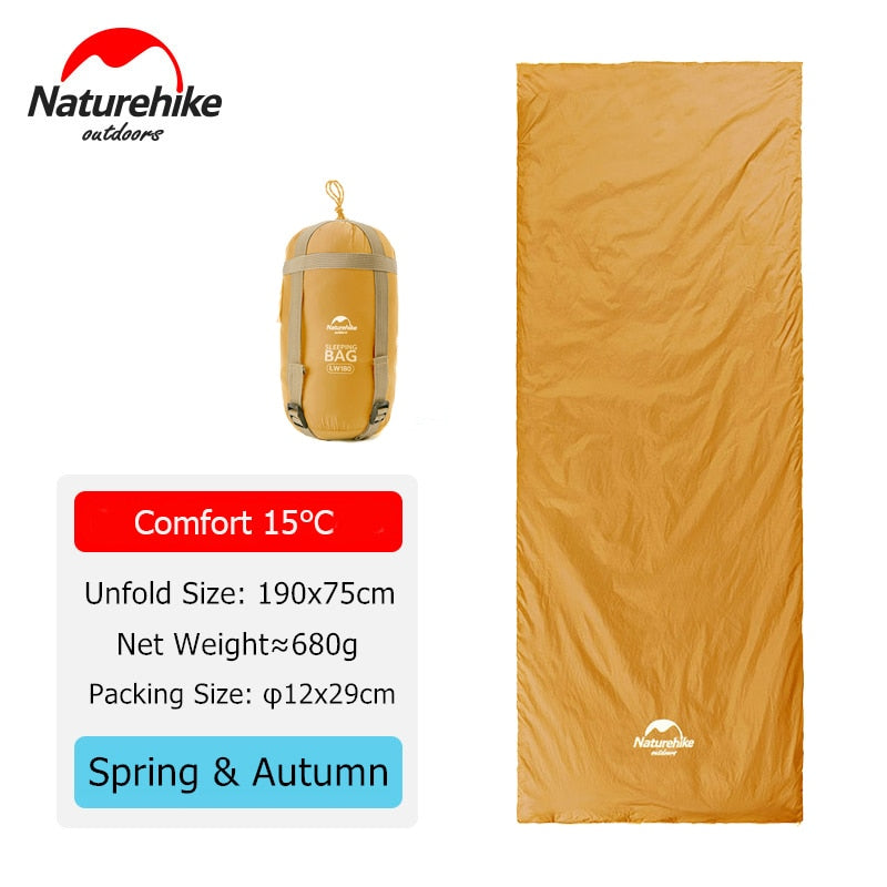 Naturehike Sleeping Bag Ultralight Waterproof Cotton Summer Hiking Camping