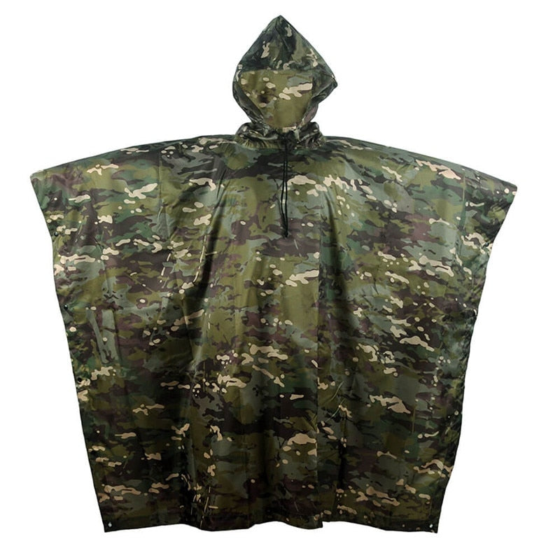 Impermeable Raincoat Poncho Outdoor Military Tactical Rainwear Camping Hiking Hunting