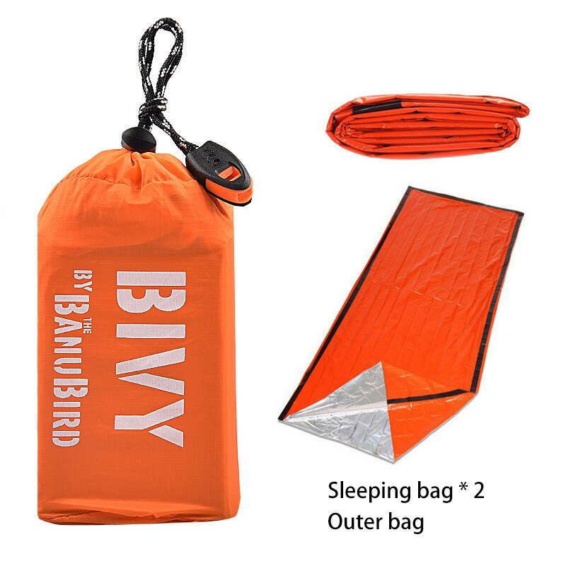 Outdoor Adventure Survival Tent Set 238g Portable Reflective Triangle PE Aluminum Film Warm