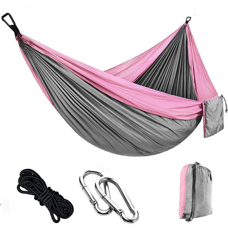 Color Matching Hammock Outdoor Camping Ultra Light Portable Hammock for Double Person Swing